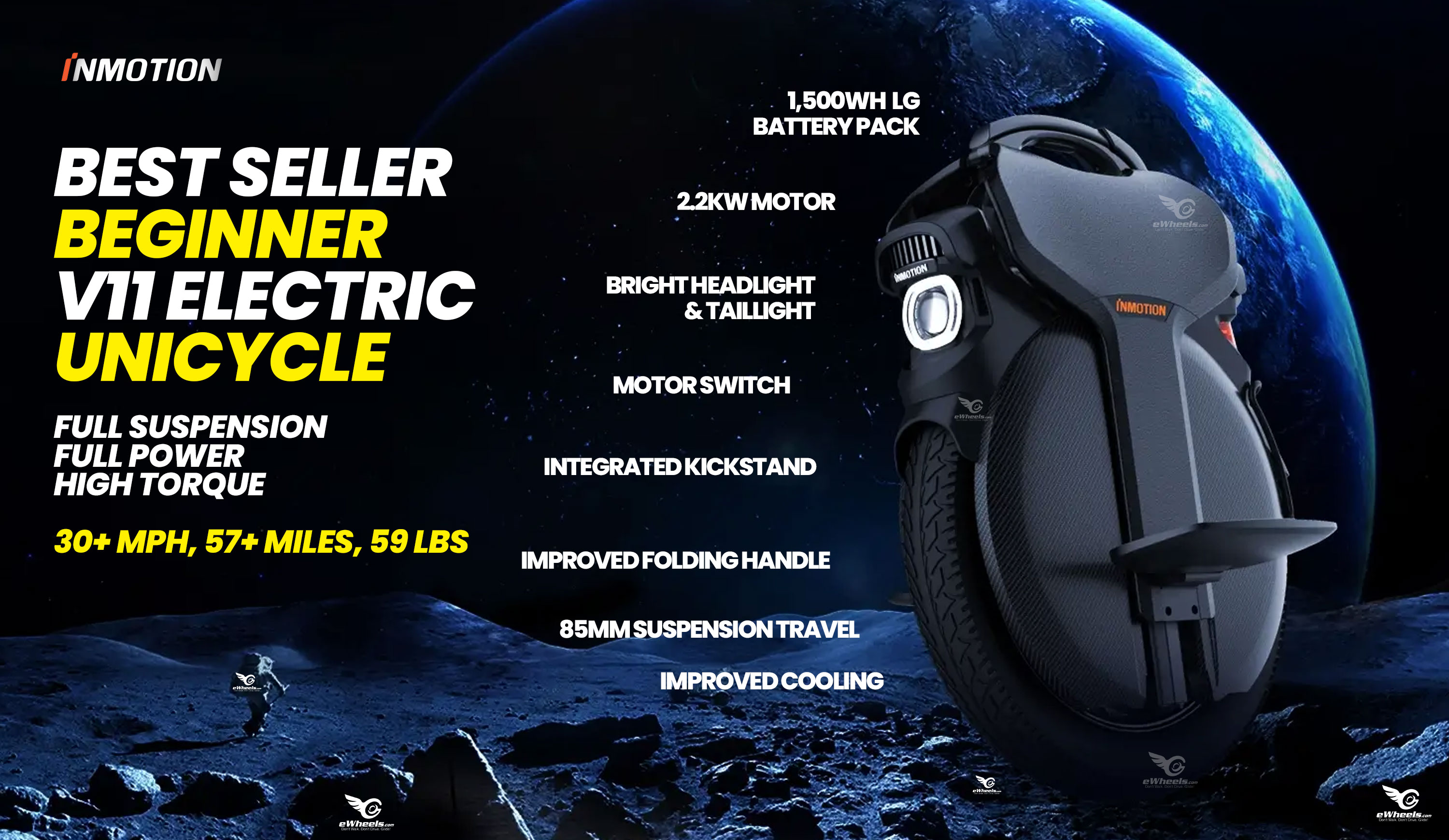 Inmotion V11 electric unicycle - specs