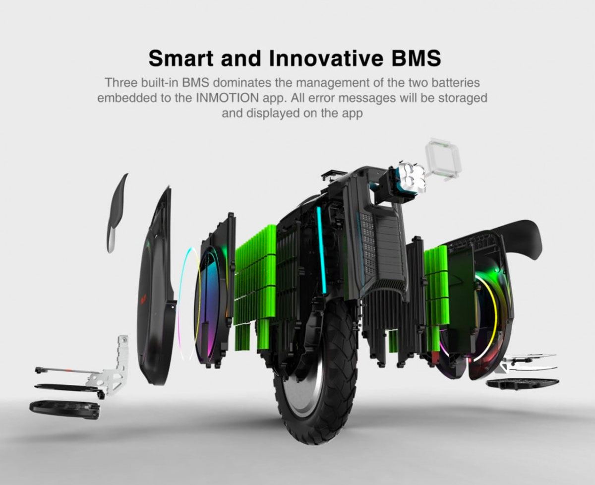 Inmotion V12 HT HS Electric Unicycle - modular