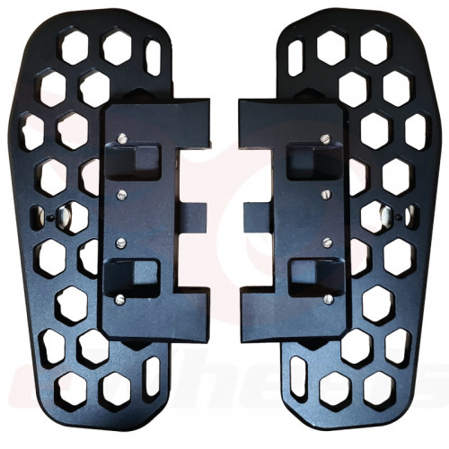 Electric Unicycle, Honeycomb Pattern, Universal CNC Spiked Pedal Set, Interchangeable Brackets, Reverse