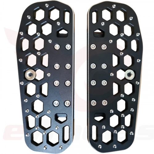 Electric Unicycle, Honeycomb Pattern, Universal CNC Spiked Pedal Set, Interchangeable Brackets