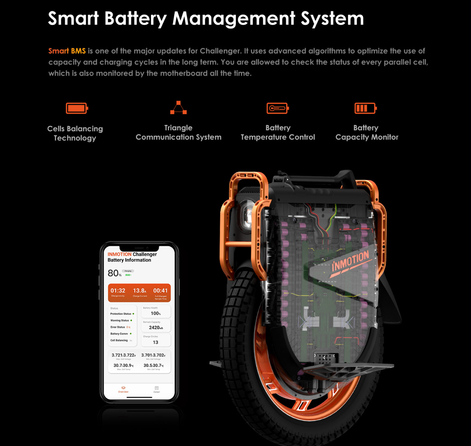 Inmotion V13 Brochure, Battery & SmartBMS