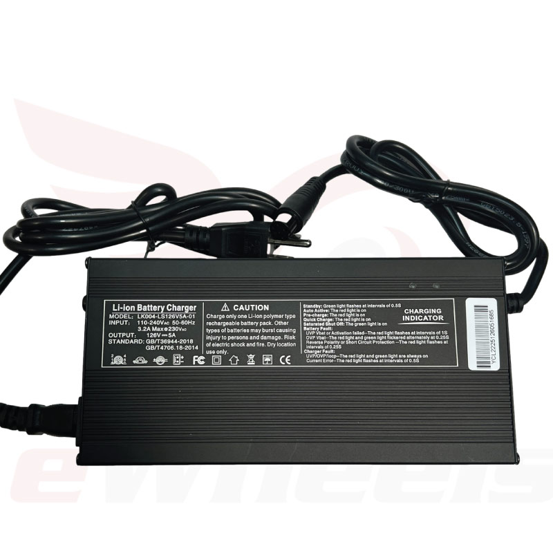 King Song S22 Inmotion V13. 126V/5A Charger. Front