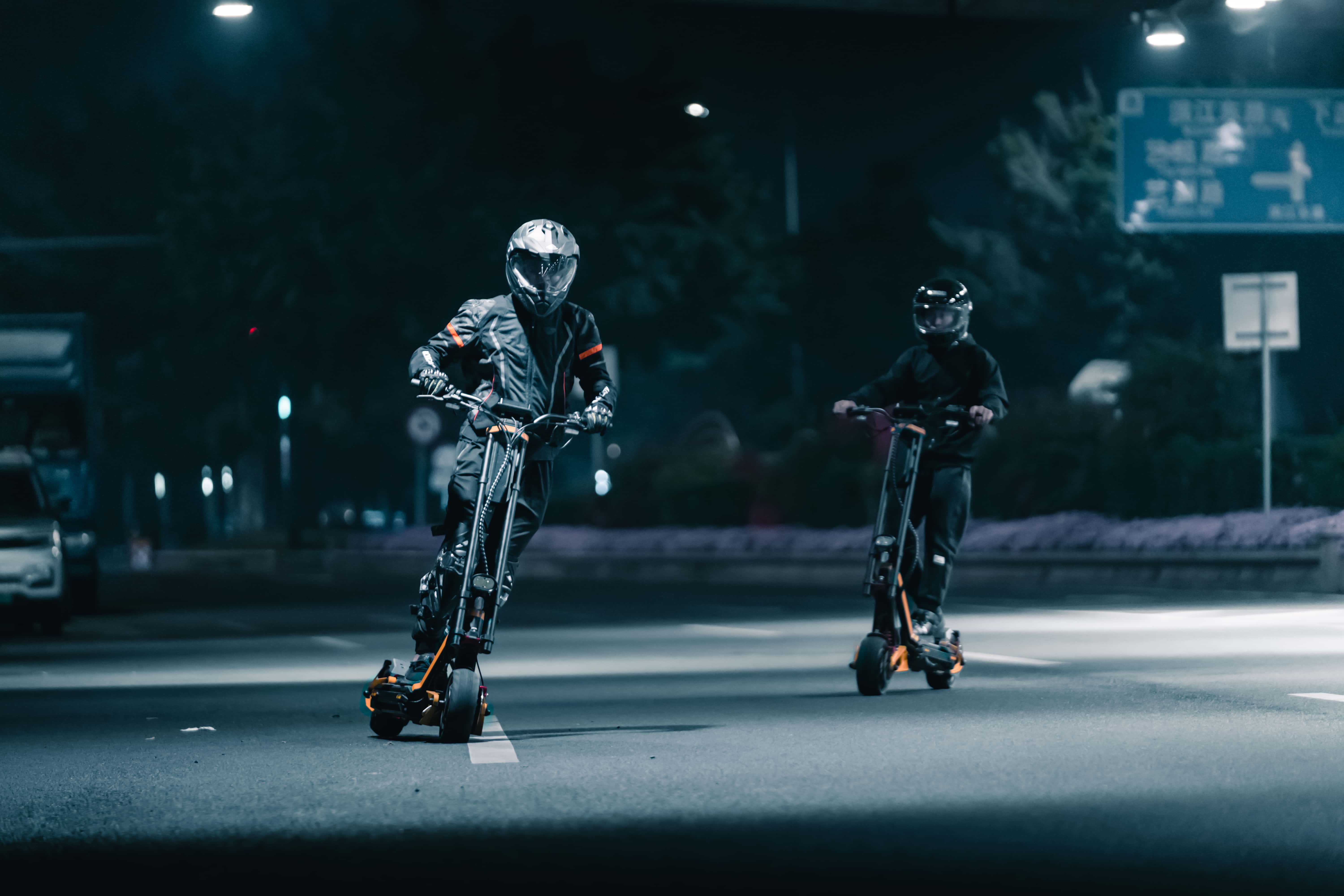 Inmotion RS Electric Scooter - night ride